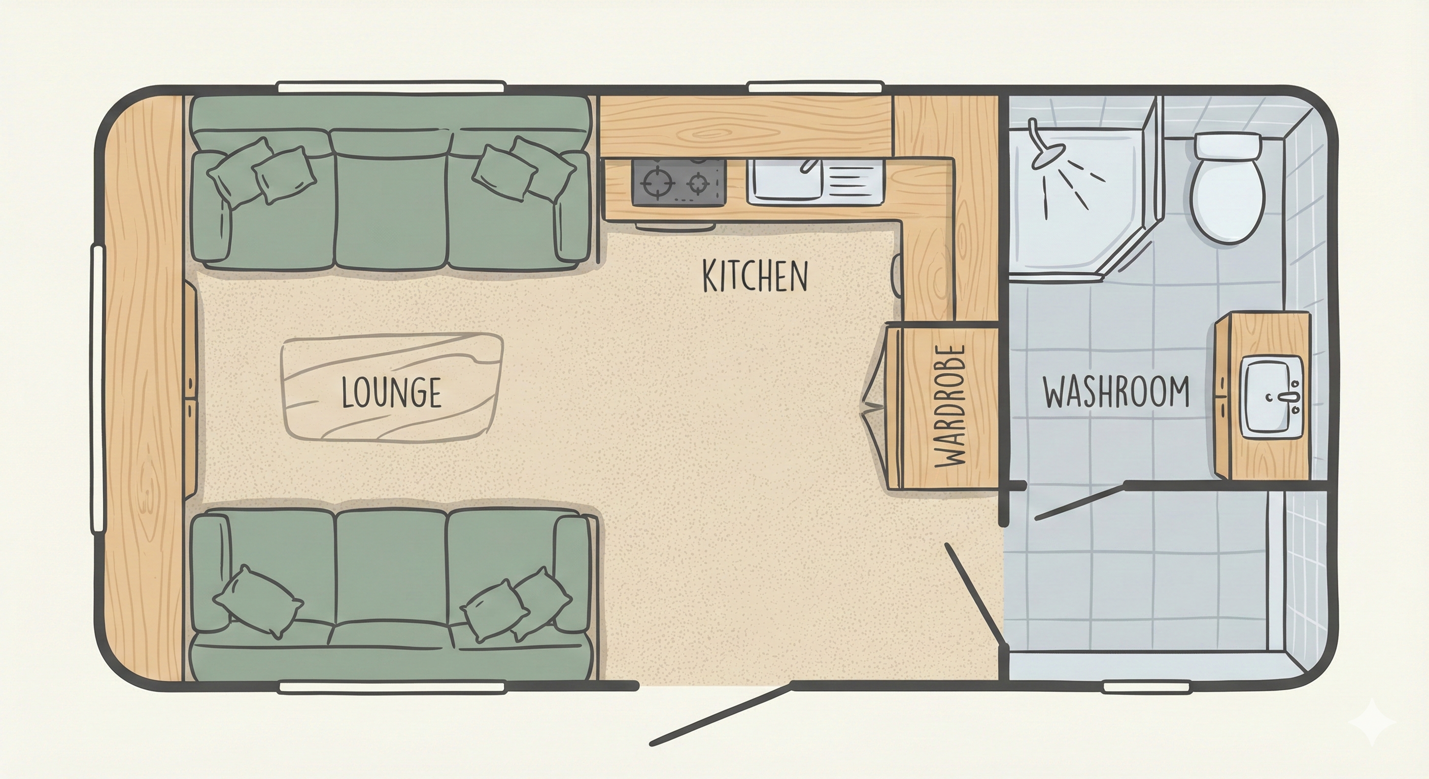 End Washroom floorplan